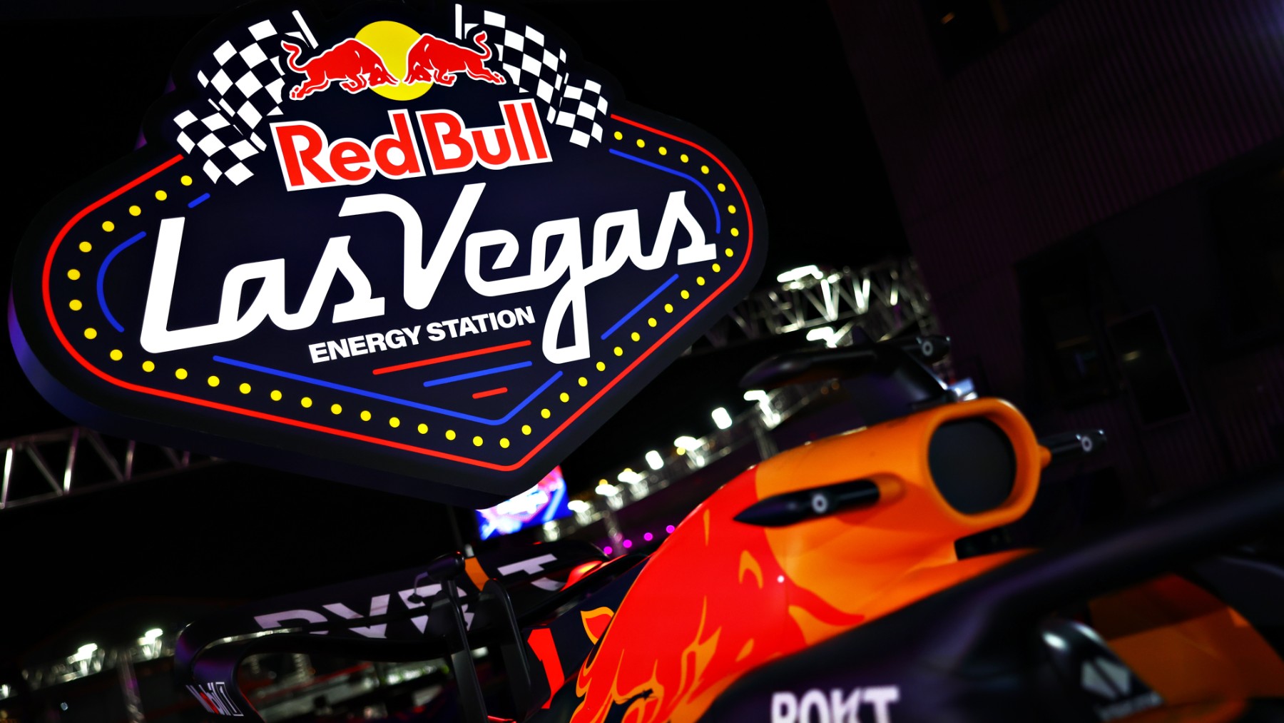 El Red Bull de Verstappen en Las Vegas. (Getty)