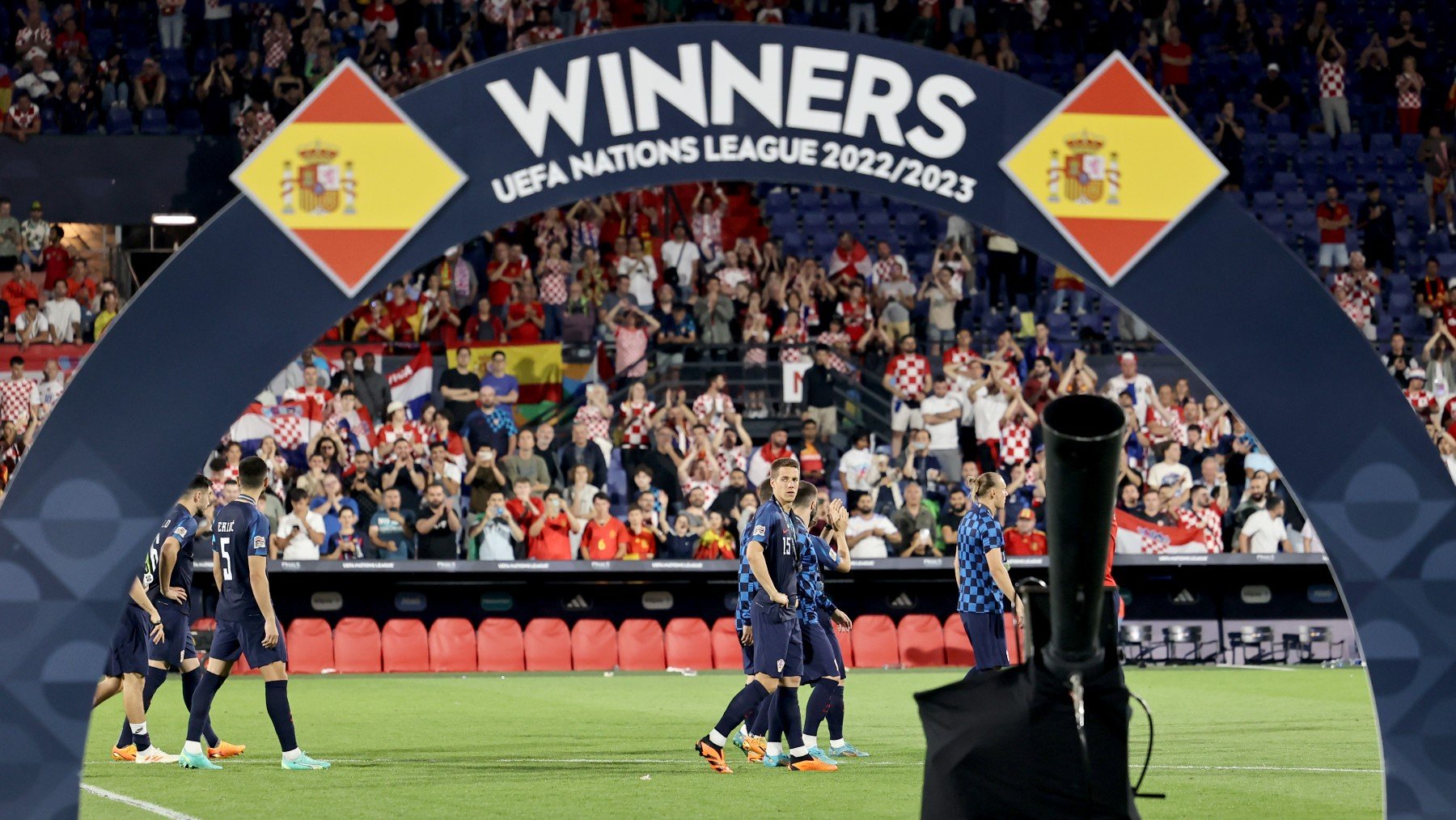 Una imagen de la pasada final de la Liga de las Naciones. (Getty)