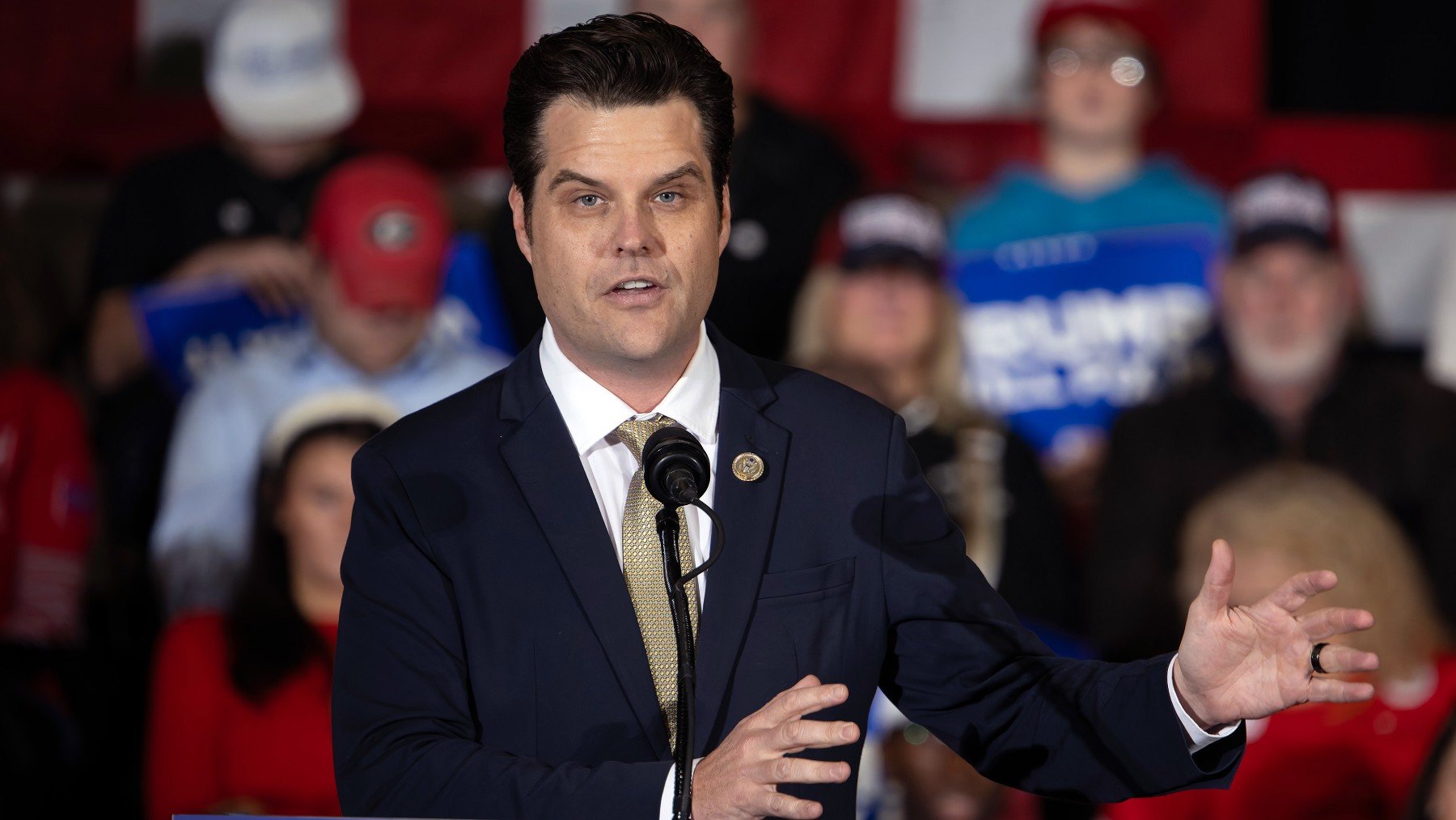 Matt Gaetz durante un acto de campaña de Donald Trump. (Foto: Europa Press)