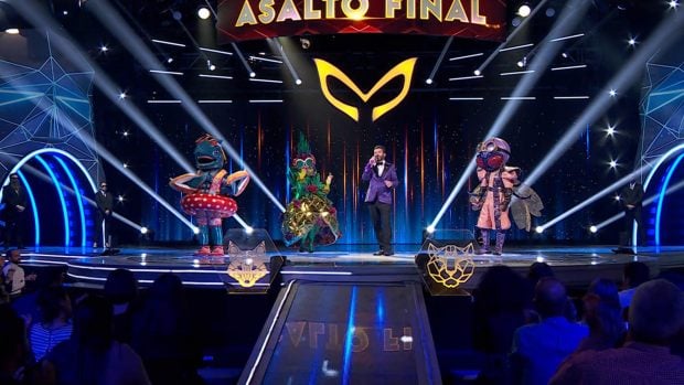 Tiburón, Piña y Mosca en el Asalto Final de Mask Singer 4. (Atresmedia)