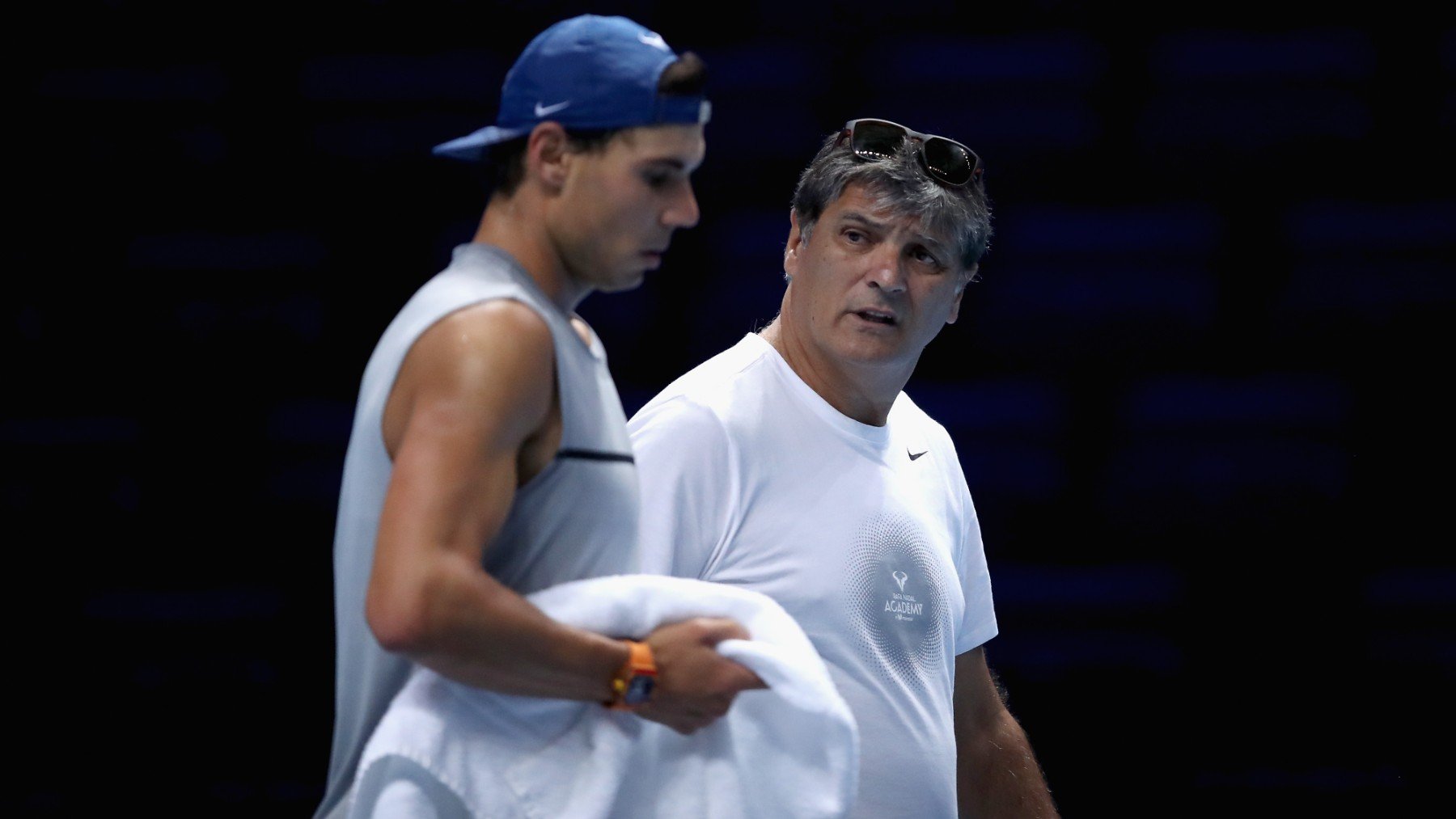 Toni Nadal, con Rafa en las TP Finals de 2017. (Getty)