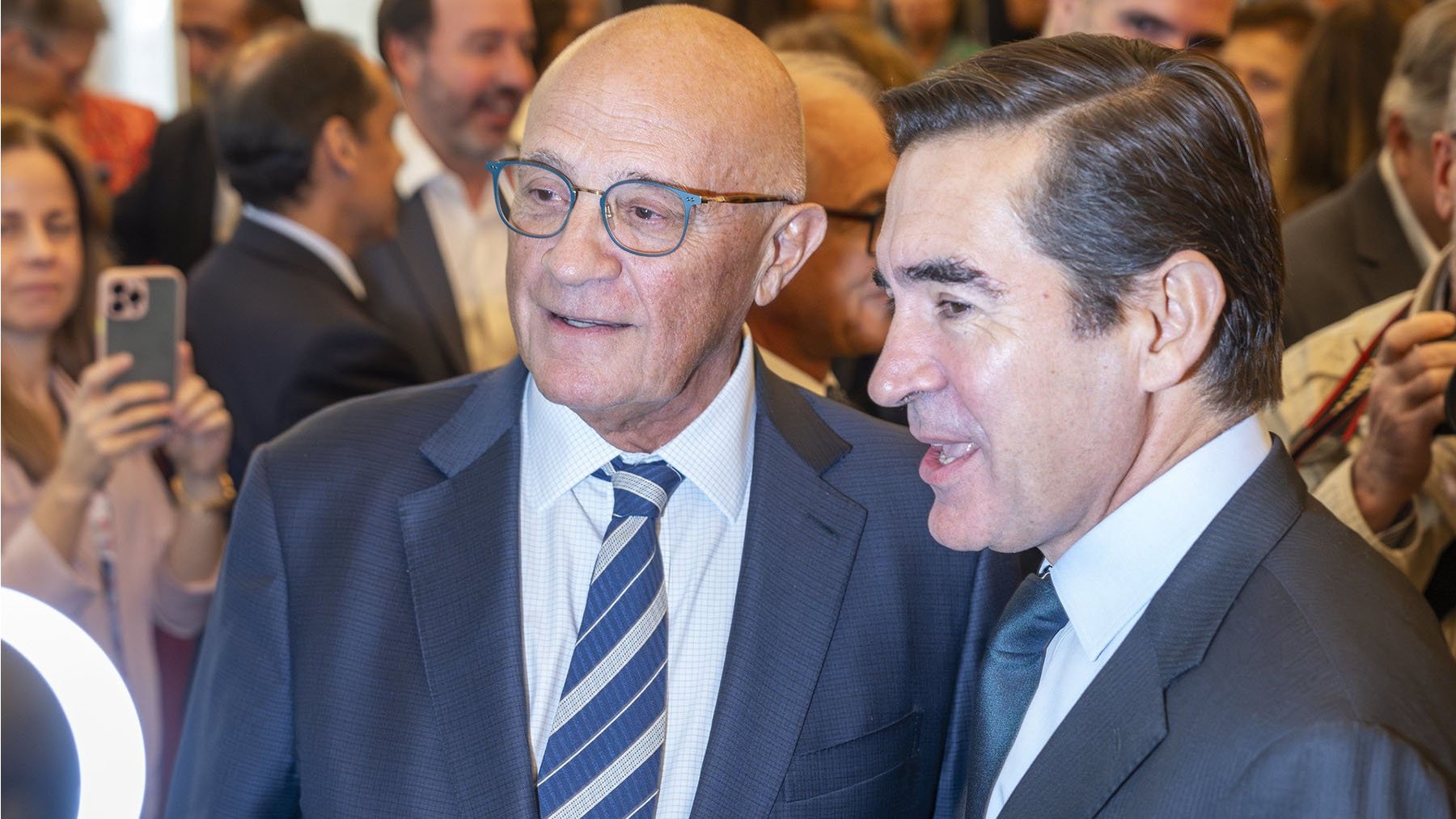 Los presidentes de Banco Sabadell y BBVA.