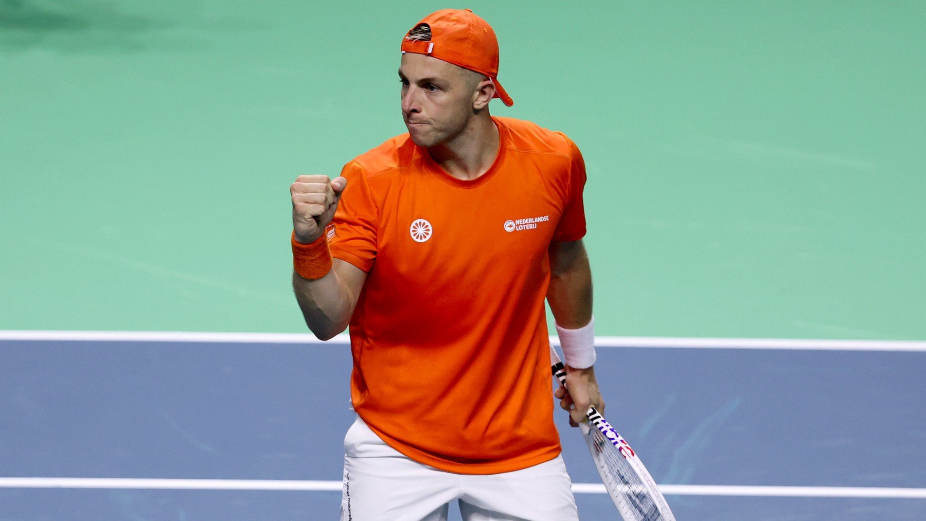 Griekspoor celebra su victoria sobre Struff en la Copa Davis. (Getty)