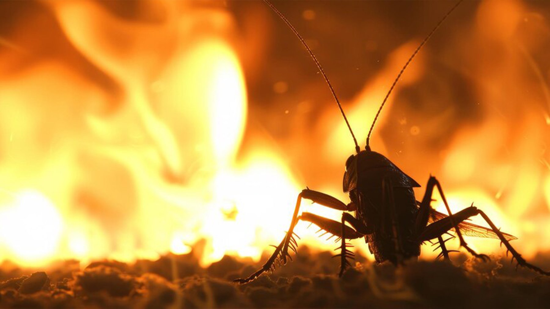 Insecto enfrentando un incendio. Foto: Freepik.