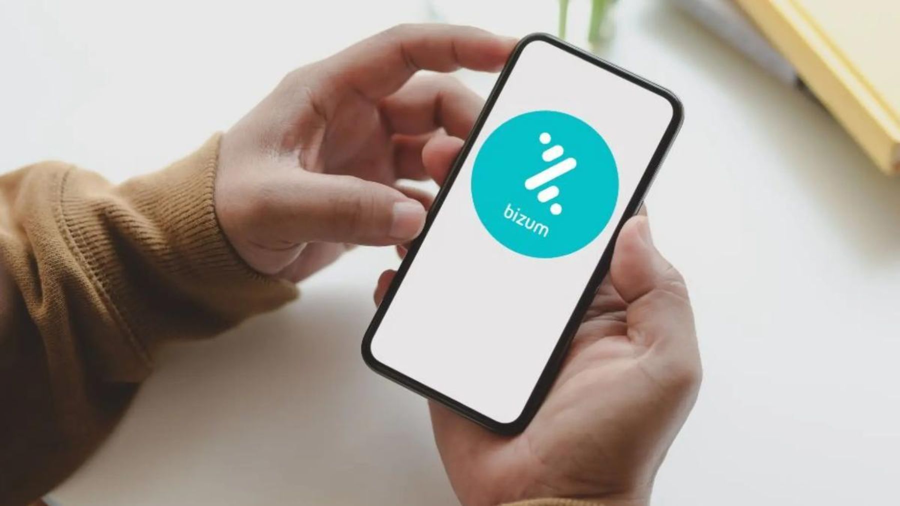 Aplicación Bizum en un smartphone.