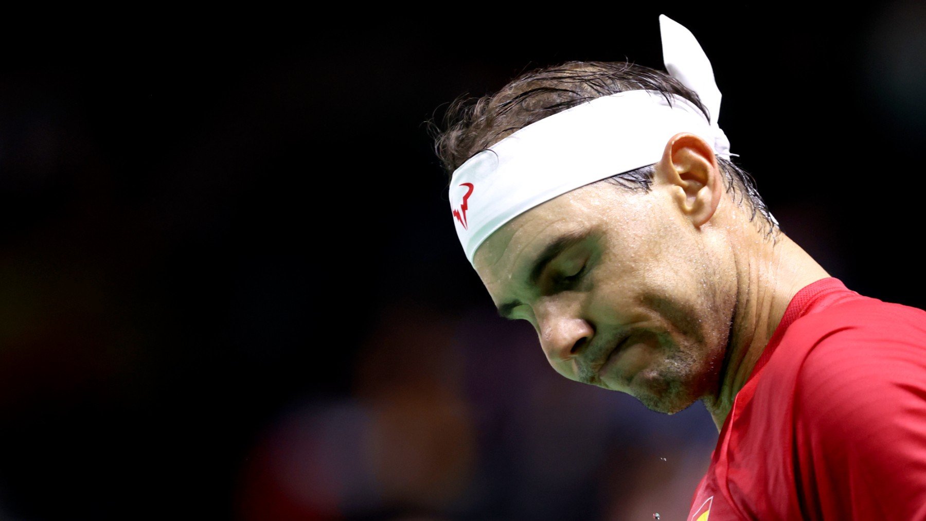 Rafa Nadal, durante el partido de la Copa Davis ante Van de Zandschulp. (Getty)