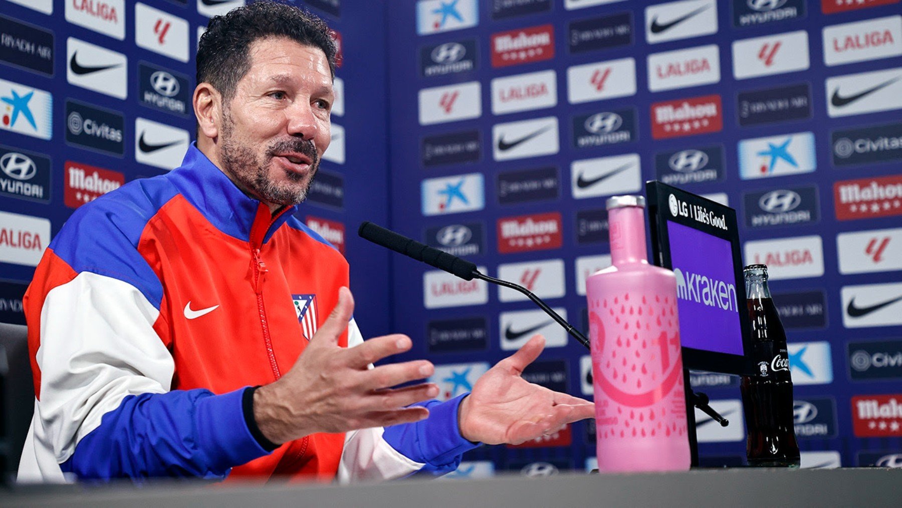 Simeone, en la rueda de prensa