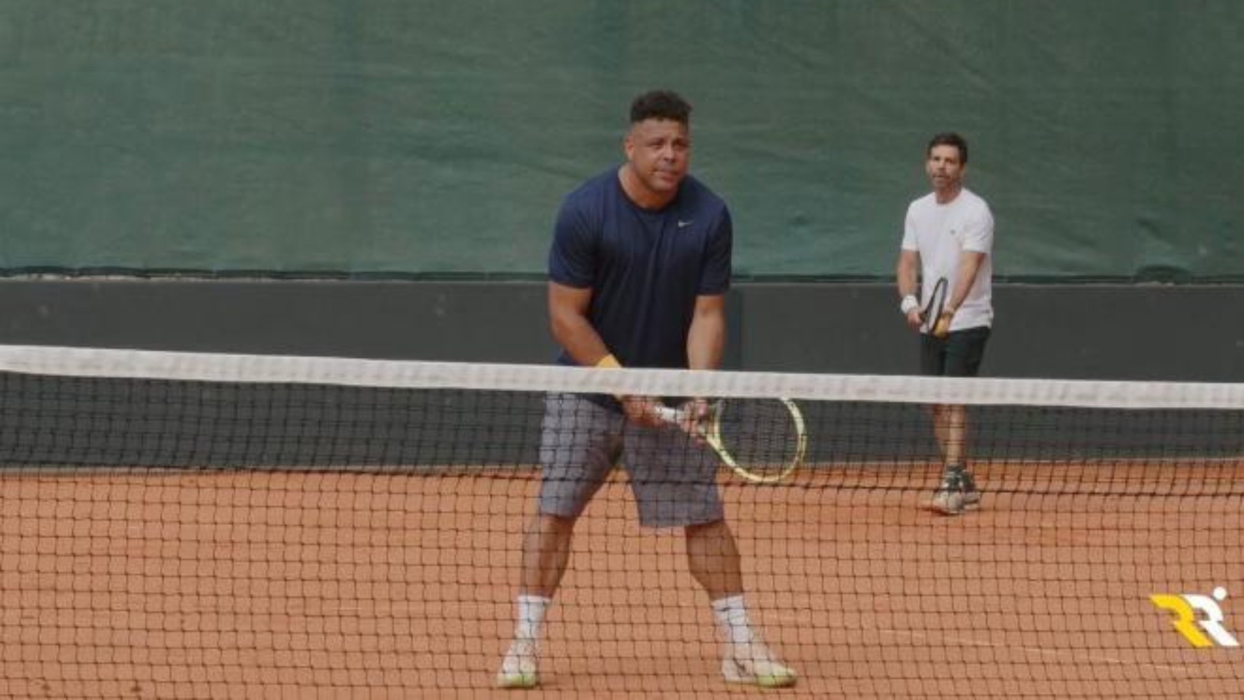 Ronaldo jugando al tenis en el Galactics Open. (Twitch)