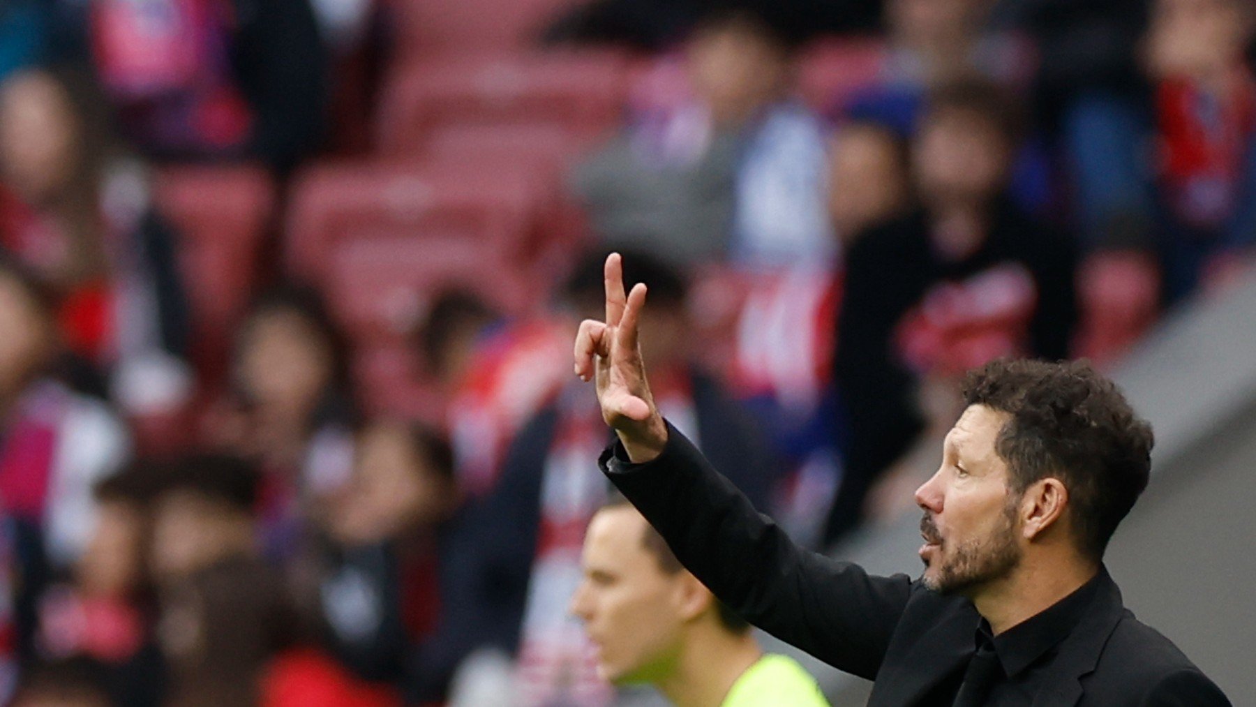 Simeone, durante el partido. (1)