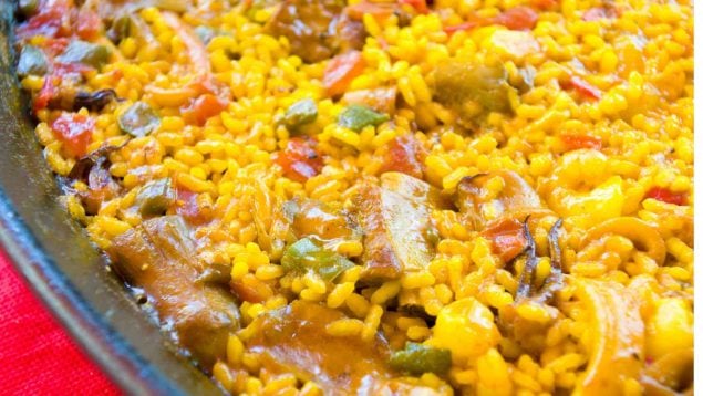 Cantidad de arroz en la paella