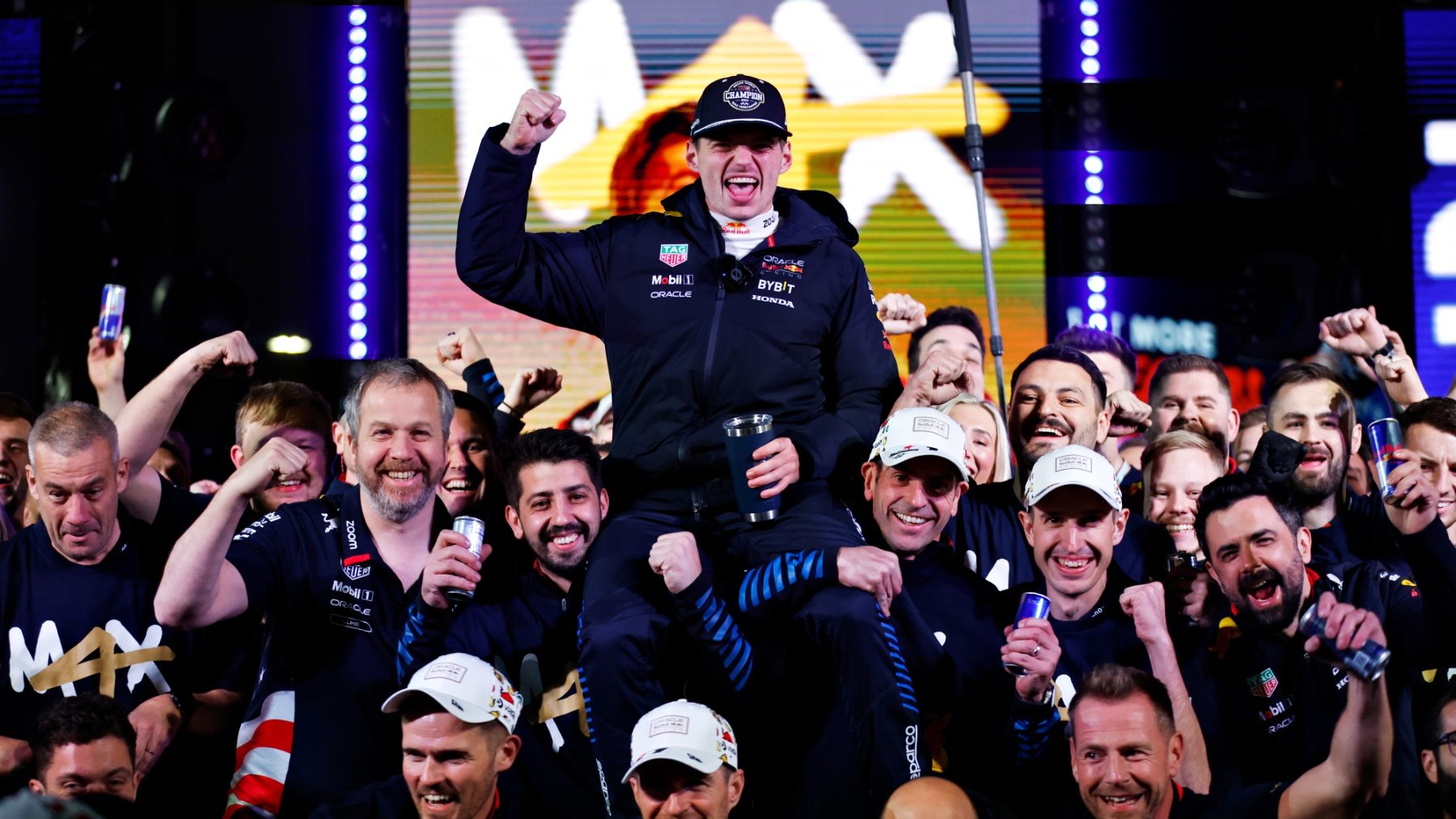 Max Verstappen celebra su cuarto título de F1. (Getty)