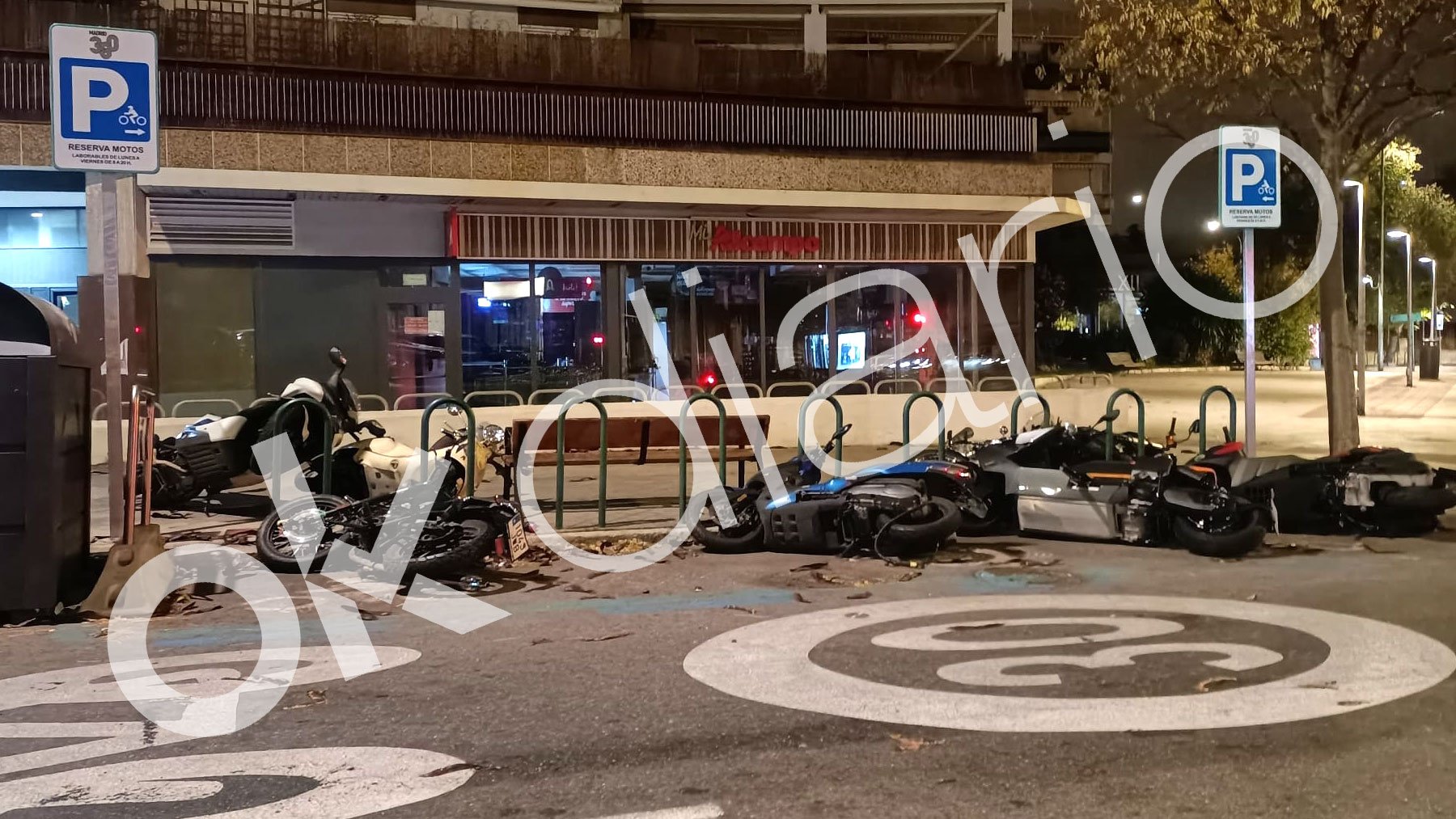 El detenido fue dejando un rastro de motos destrozadas en el distrito de Chamartín.