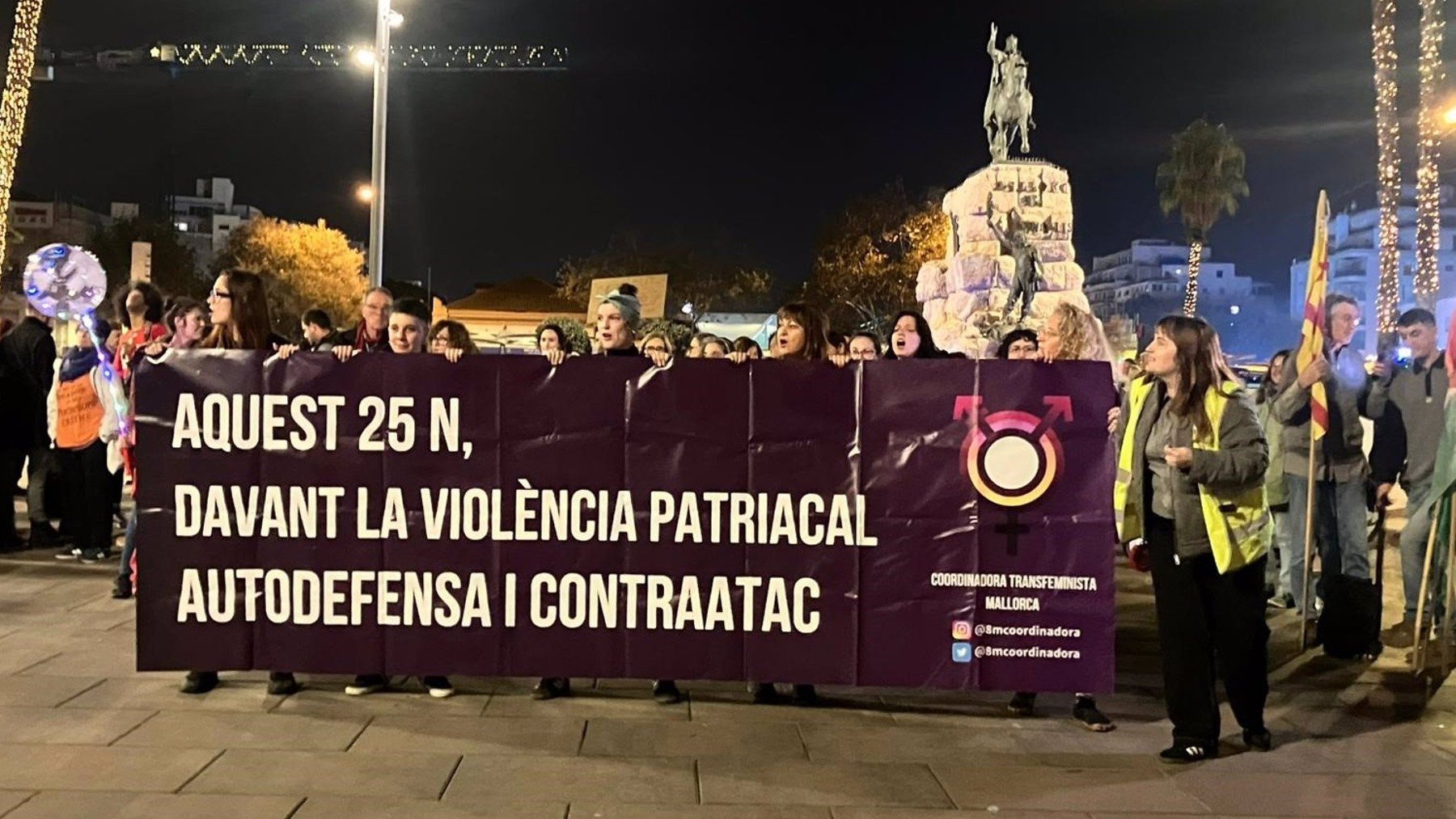 La manifestación, en la Plaza de España.