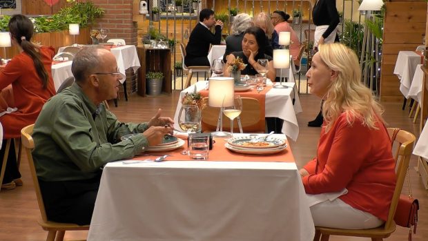 Antonio y Yolanda en First Dates. (Mediaset)