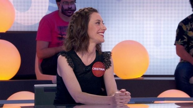 Cristina Gallego en el plató de Pasapalabra (Atresmedia).