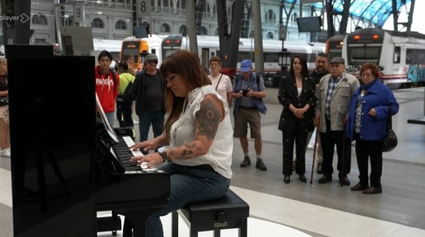 El Piano durante su grabación en la estación de Francia de Barcelona (Atresmedia).