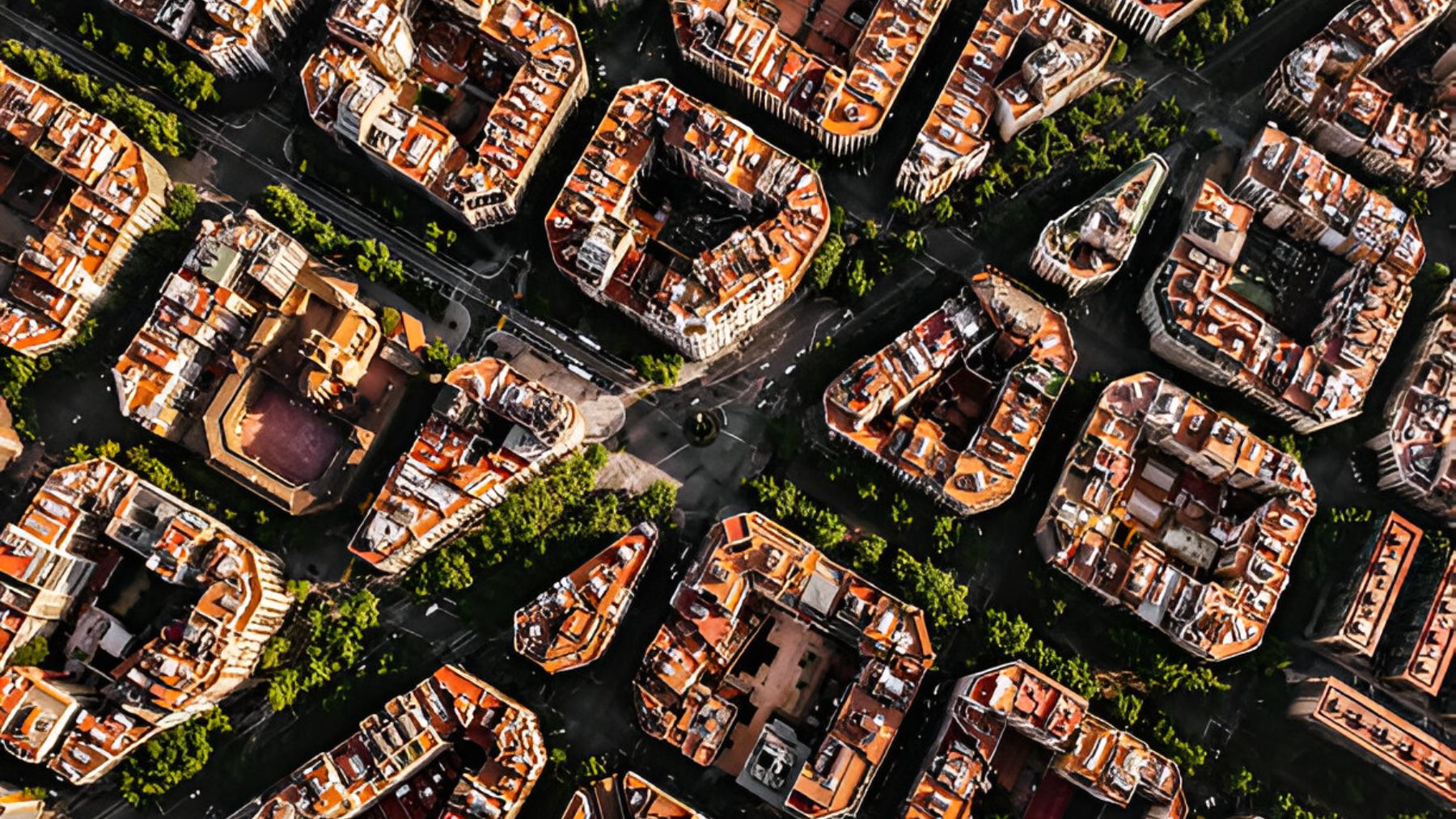 Vista aérea de Barcelona.