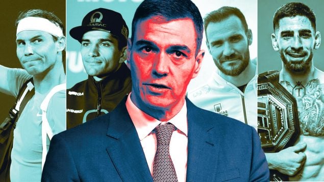 Pedro Sánchez, Rafa Nadal, Jorge Martín, Saúl Craviotto, Ilia Topuria