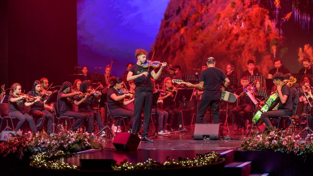 Concierto de «La Música del Reciclaje» durante las navidades pasadas