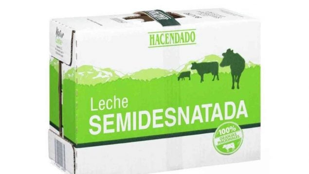 Cajas de leche de Mercadona.