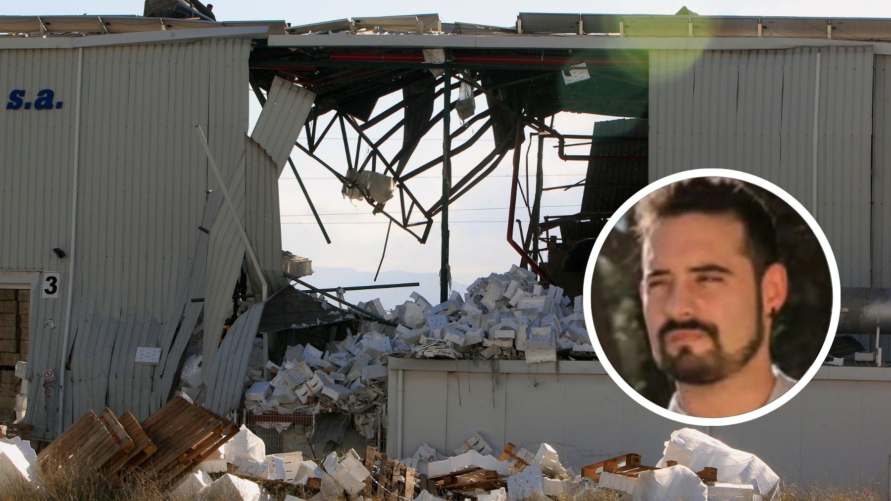 La explosión y el fallecido.