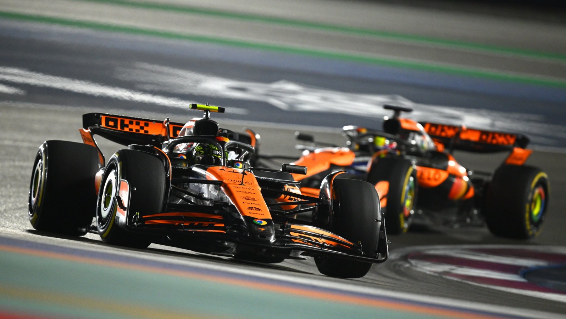 Lando Norris y Oscar Piastri en Losail. (Getty)