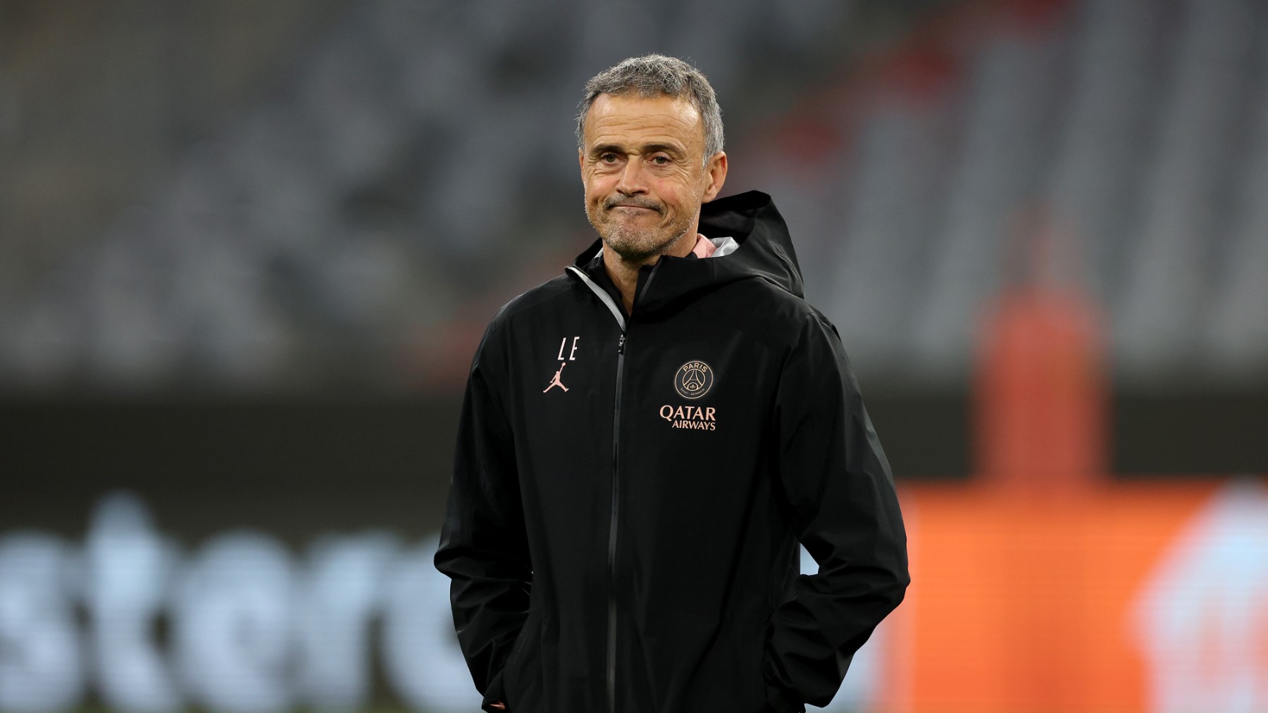 Luis Enrique, durante un partido del PSG. (Getty)