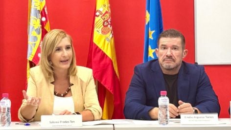 Emilio Argüeso con Salomé Pradas.