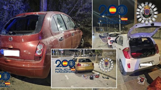 Detenidos tres menas acogidos en Melilla por destrozar una decena de coches e intentar tirar uno al río