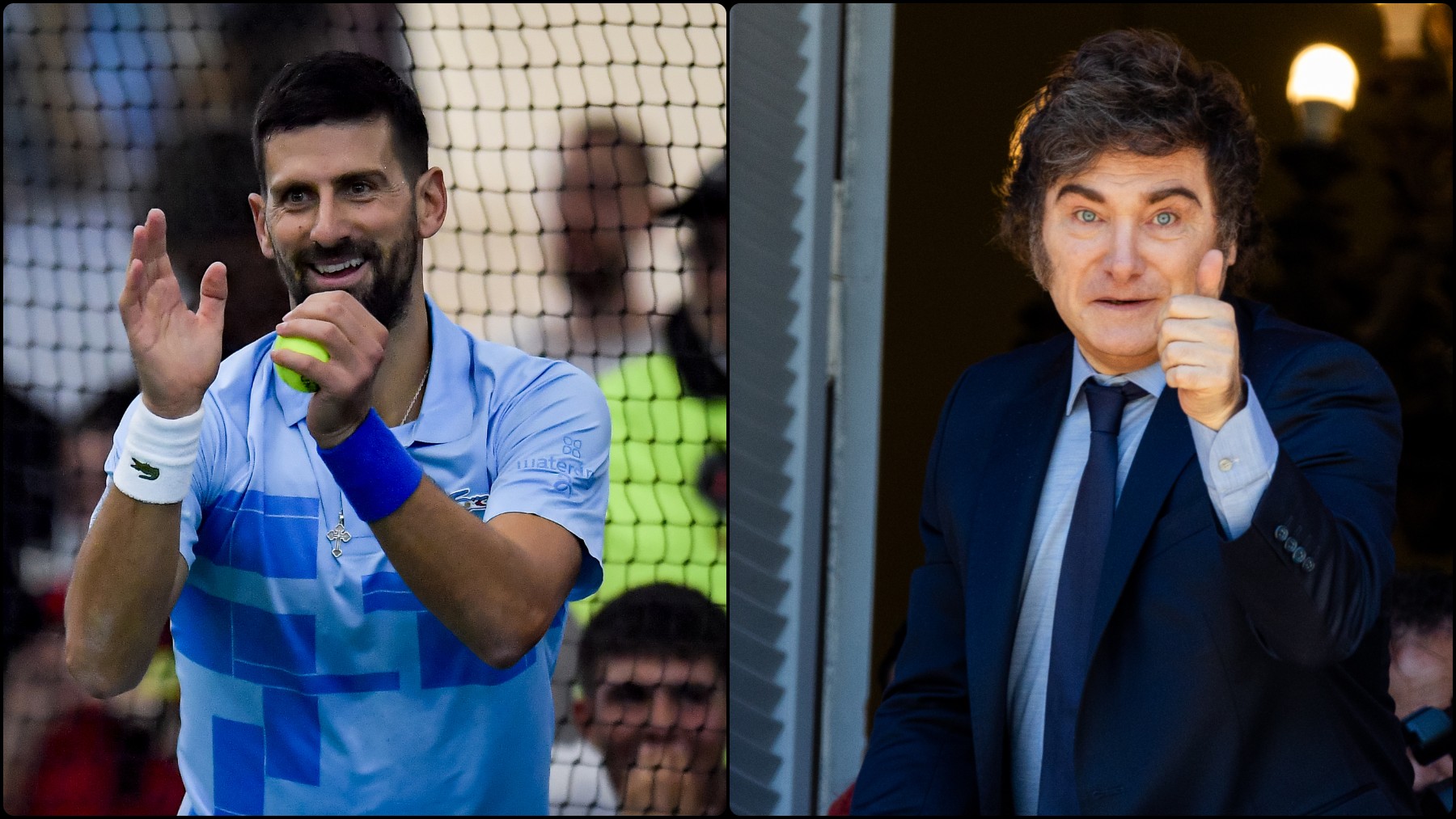 Novak Djokovic se vio con Javier Milei antes de marcharse de Argentina.