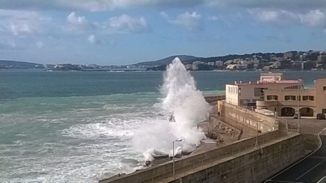 Lluvia, viento y oleaje pondrán este miércoles en aviso amarillo a Baleares