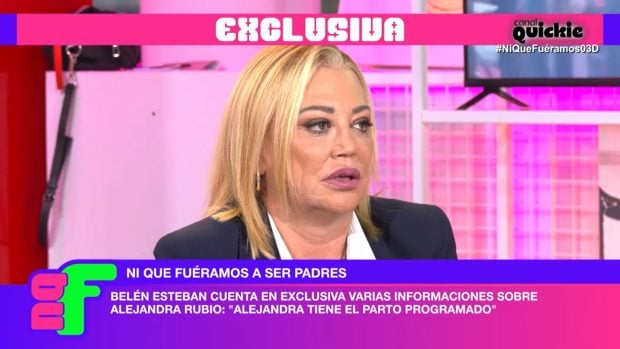 Belén Esteban asegura que el parto de Alejandra Rubio está programado. (Mediaset)