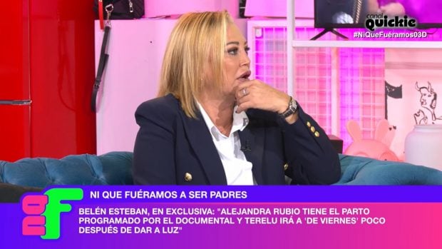 Belén Esteban confirma que Terelu Campos tiene firmada su aparición pública tras ser abuela. (Mediaset)