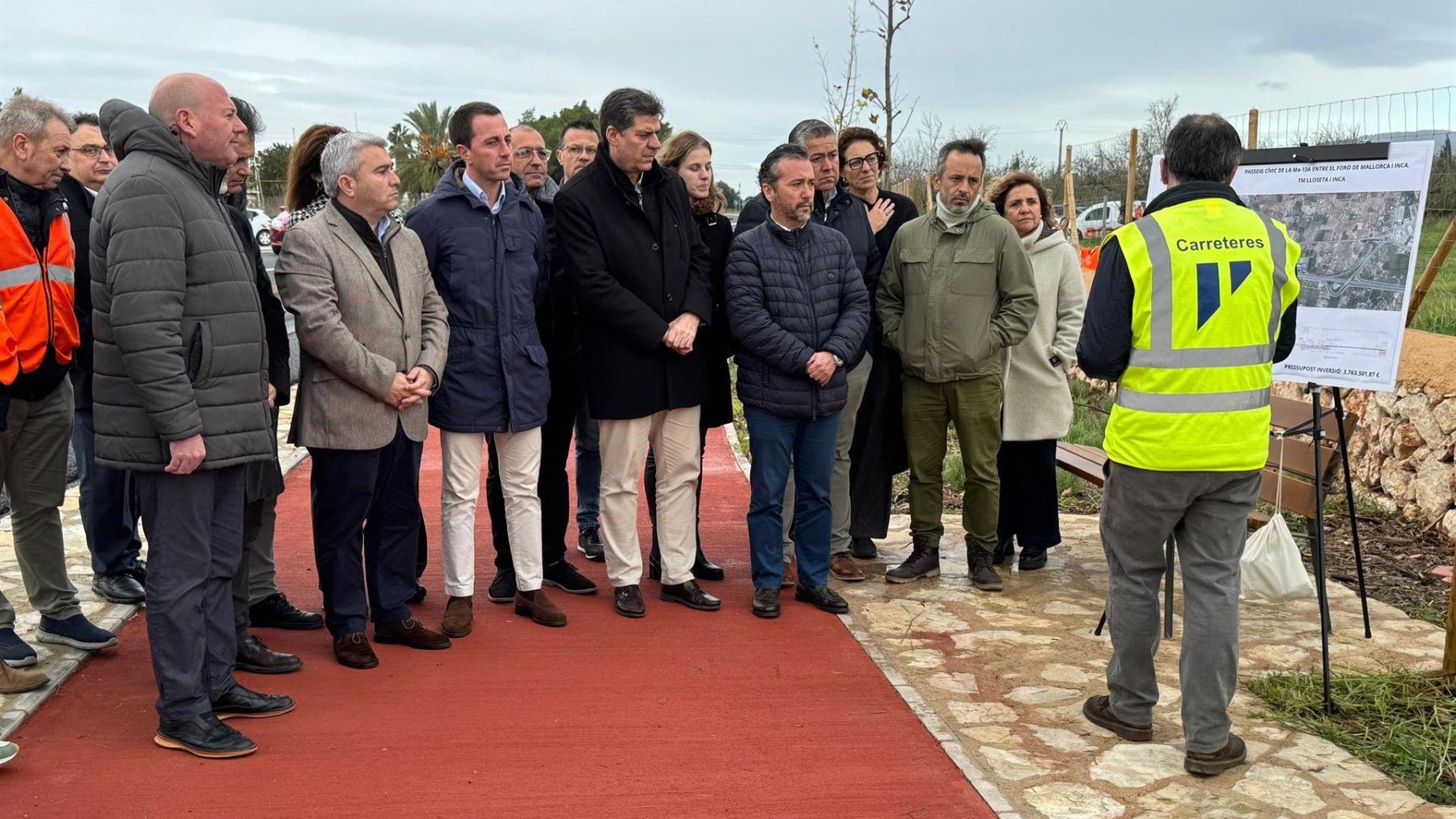 Presentación del vial cívico que conecta Binissalem, Lloseta e Inca.