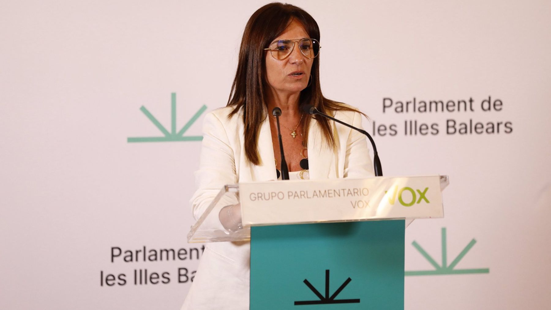 Manuela Cañadas, portavoz del Vox en el Parlament balear.