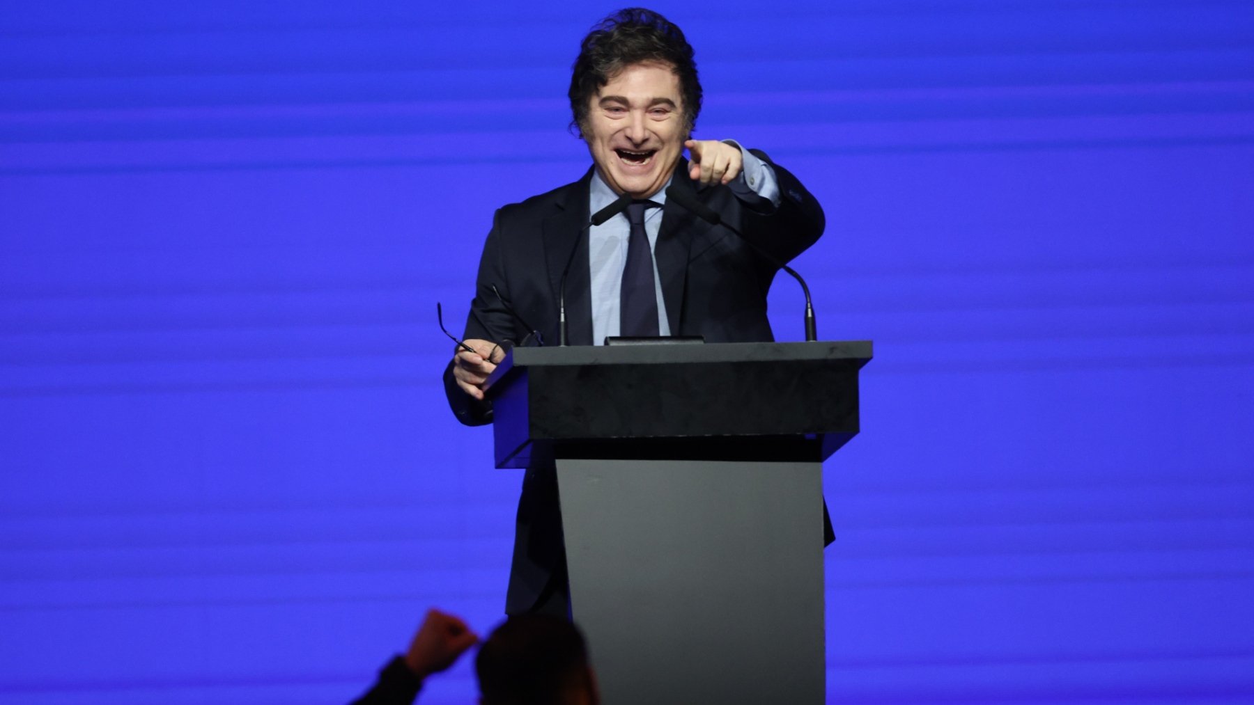 Javier Milei en la conferencia CPAC en Buenos Aires. (Foto: Efe)