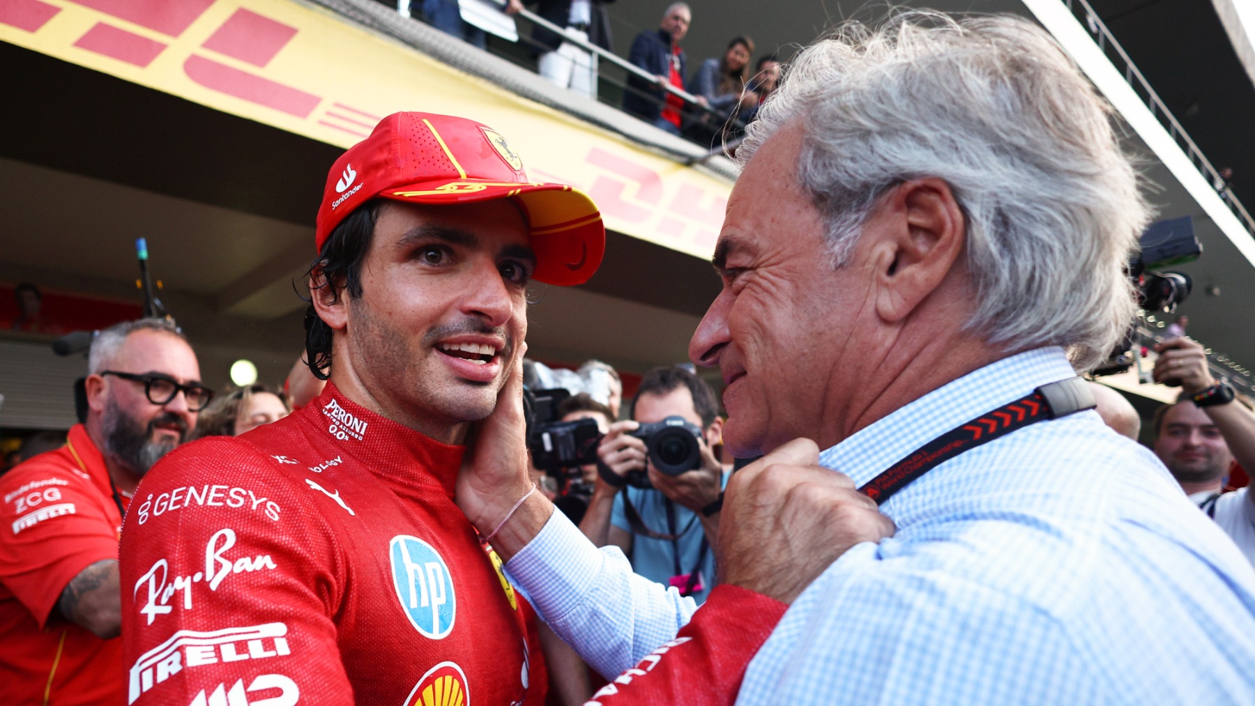 Carlos Sainz padre e hijo. (Getty)