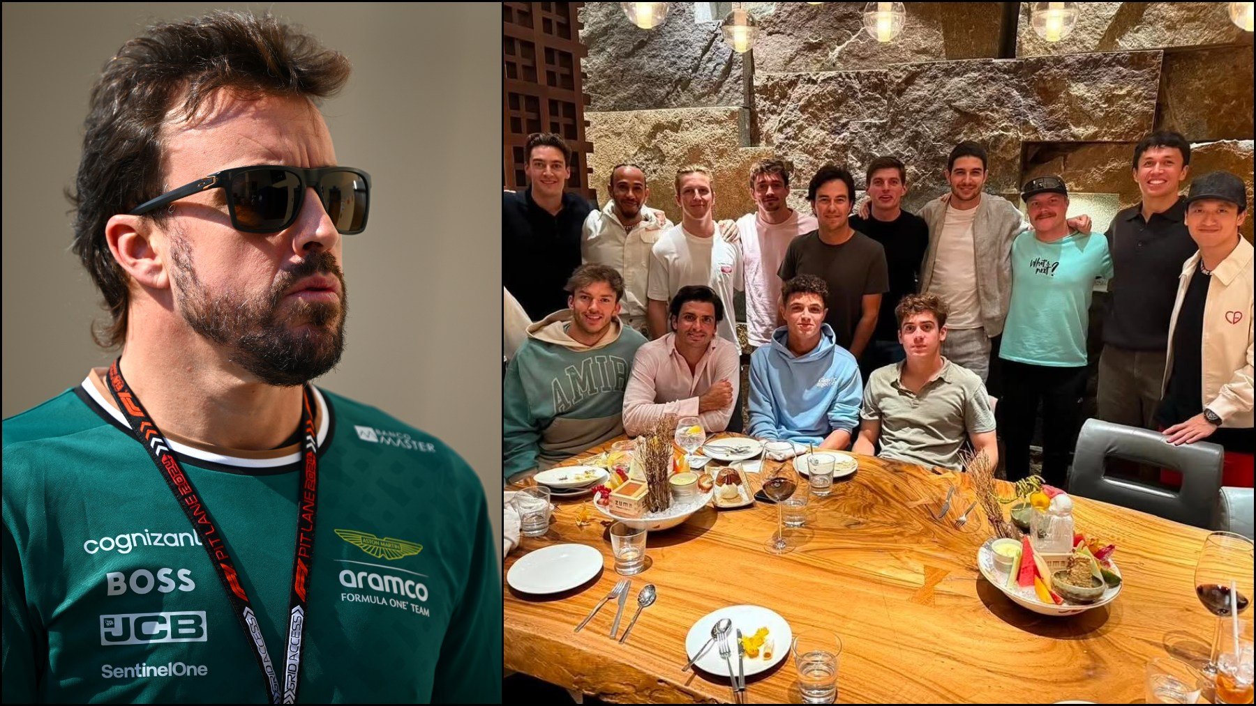 Alonso y la cena de pilotos.