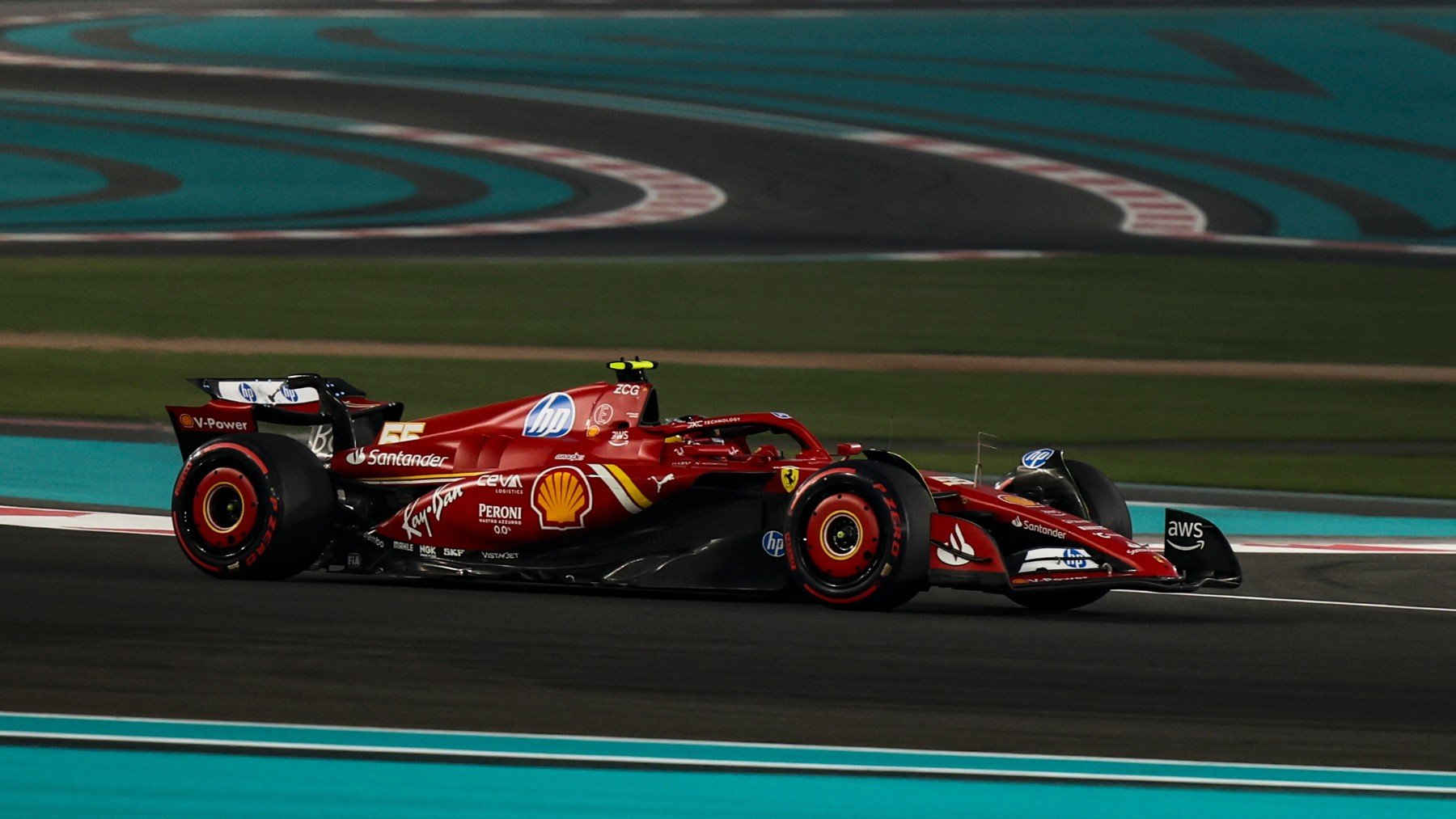 Carlos Sainz en Abu Dabi. (EFE)