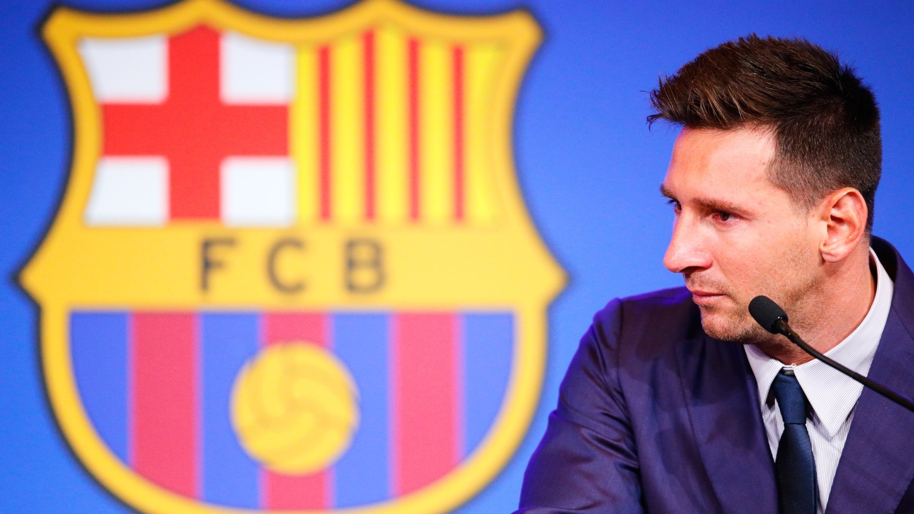 Leo Messi, en su despedida del Barcelona. (Getty)