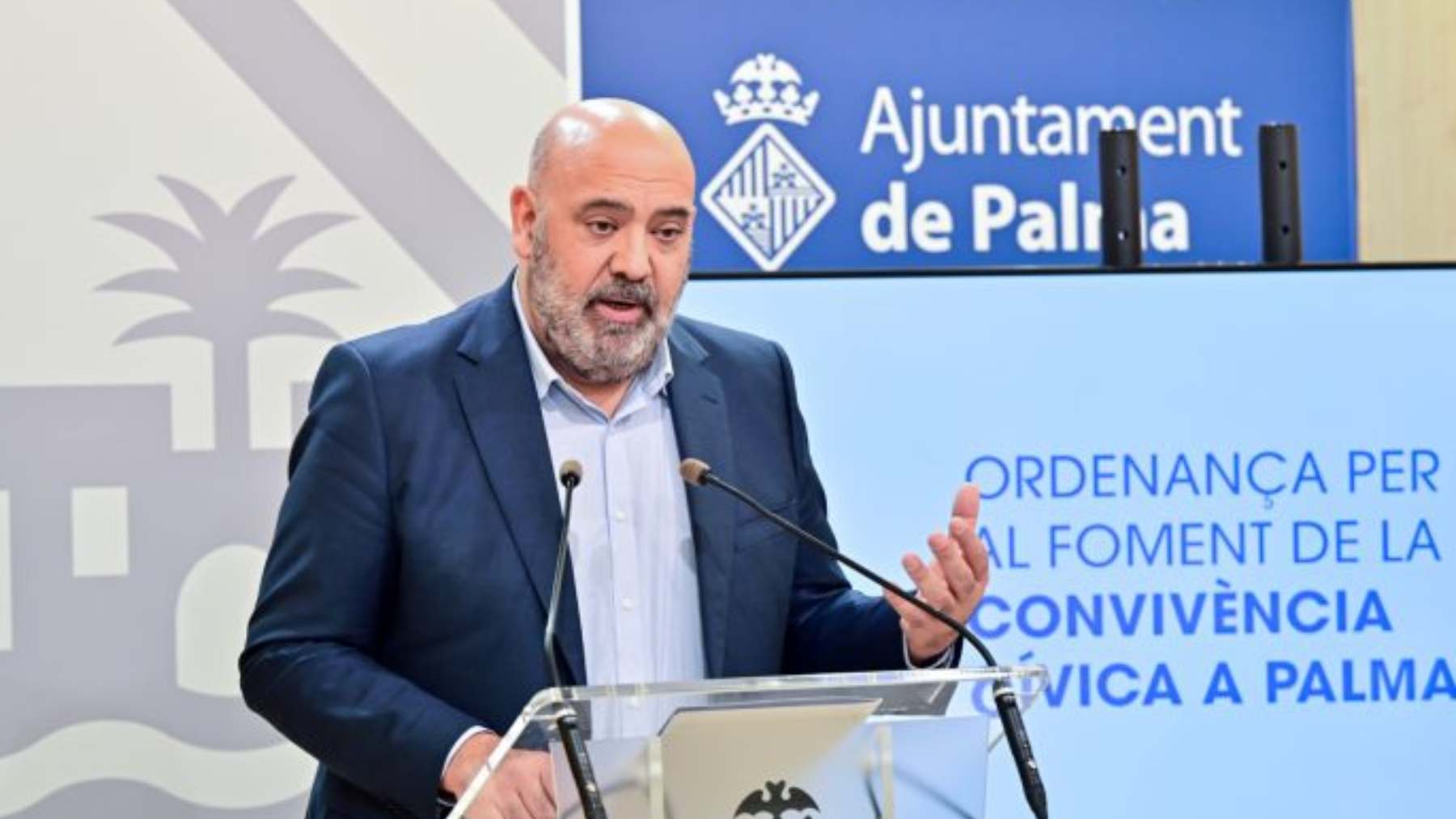 El alcalde de Palma, Jaime Martínez, en la presentación de la nueva ordenanza municipal.