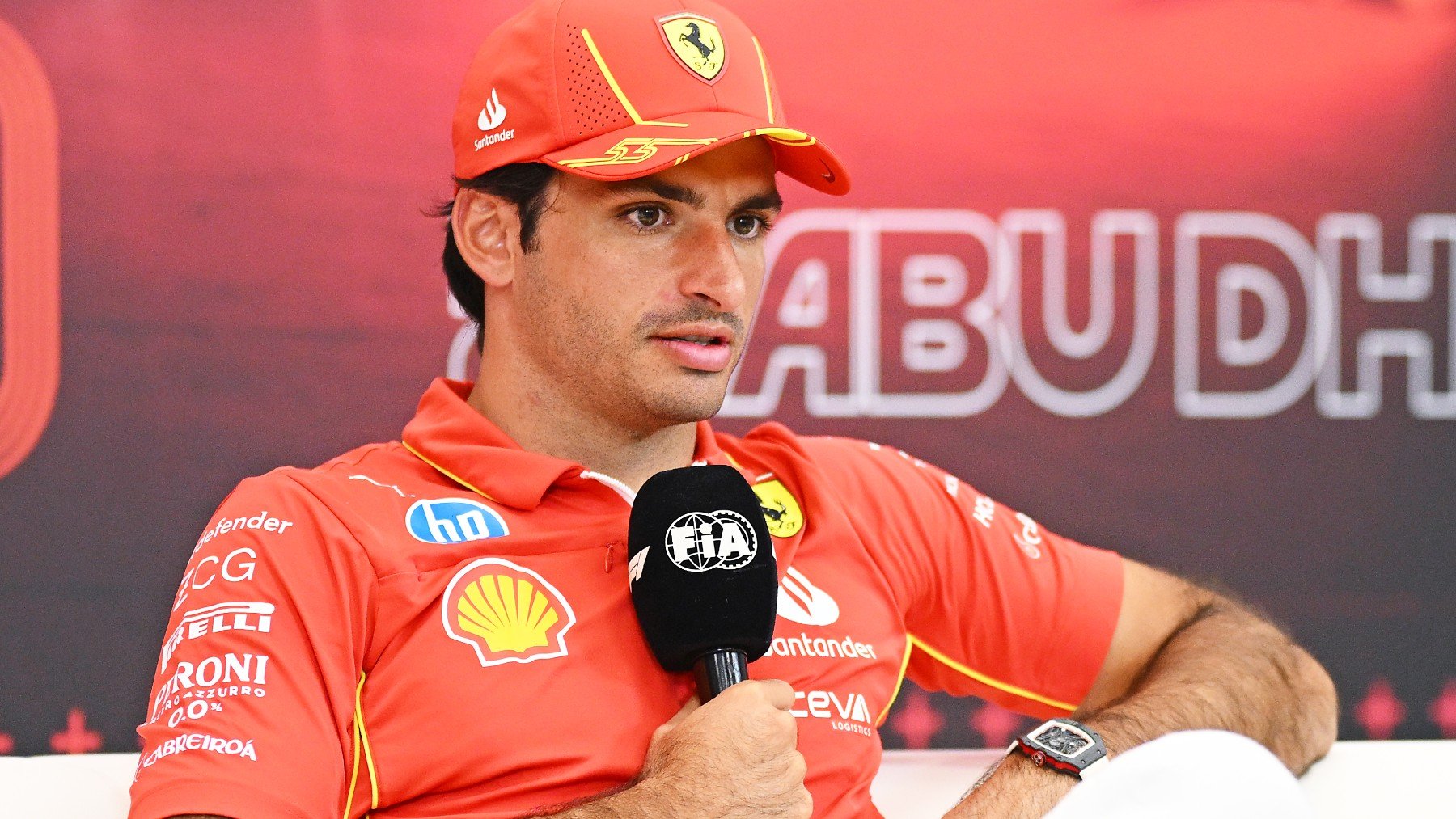 Carlos Sainz durante el GP de Abu Dabi de F1. (Getty)