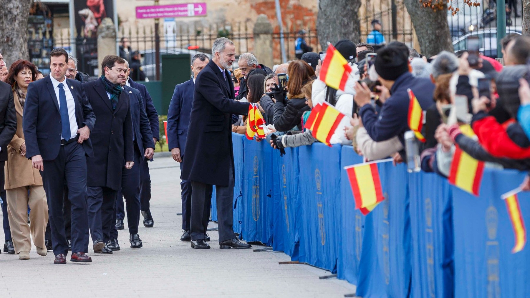 El Rey a su llegada a Segovia. (EP)