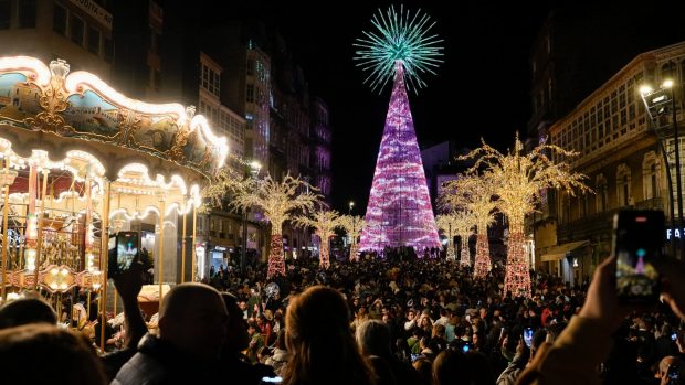 energía solar navidad