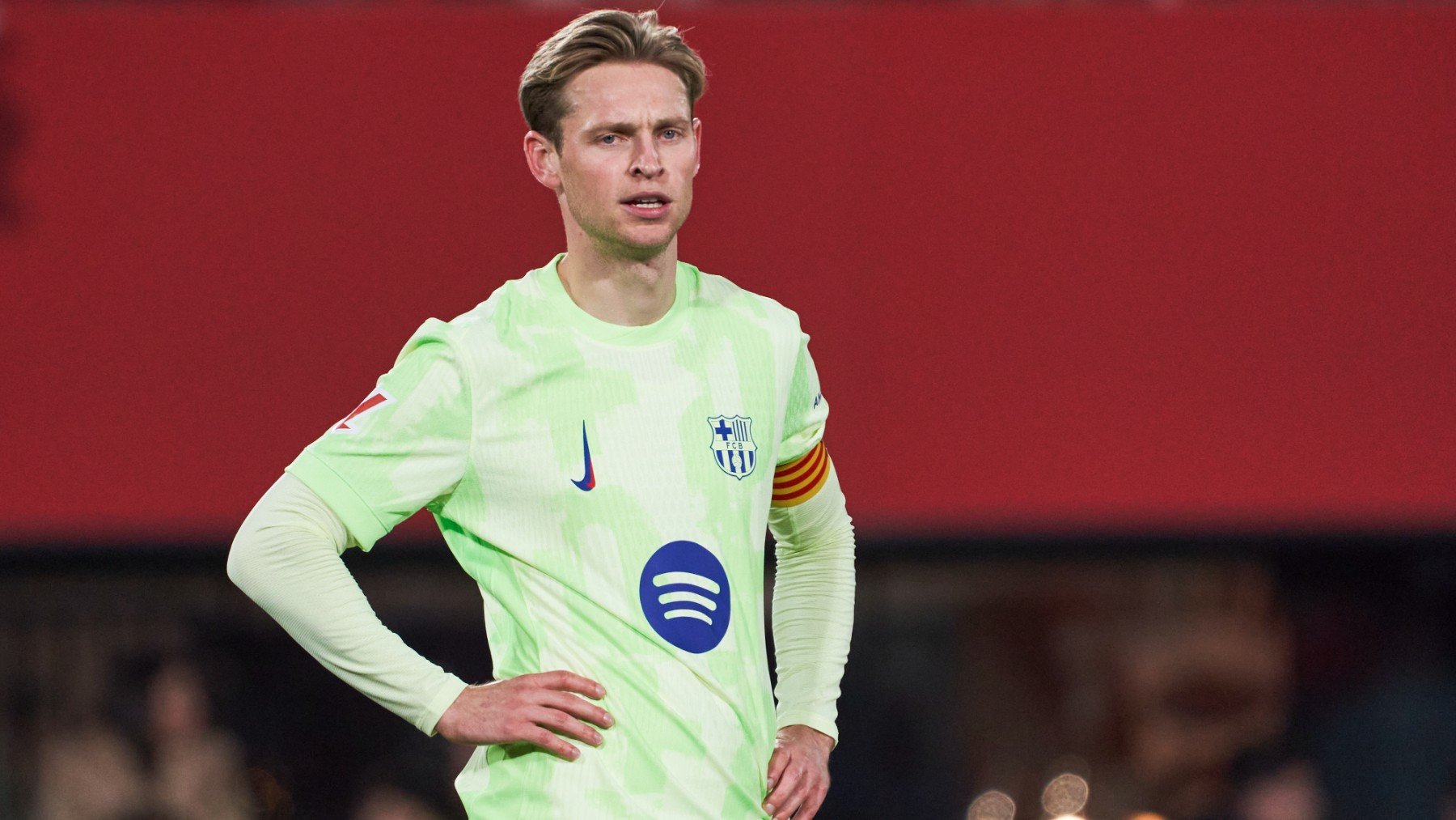 De jong en un partido con el Barcelona. (Getty)