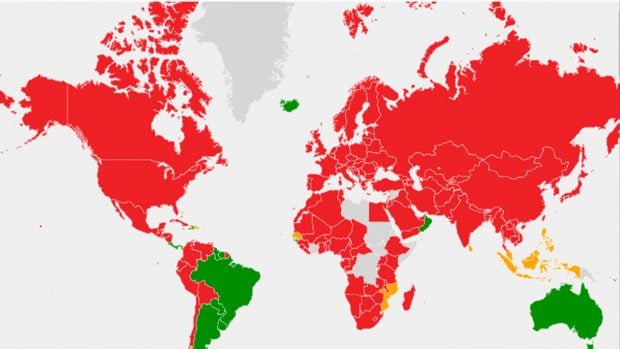 Mapa, Mundo, Guerra Nuclear