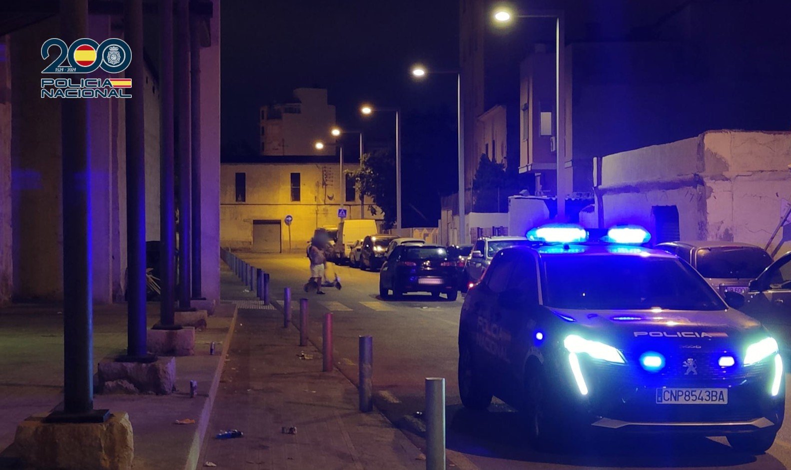 Un coche de la Policía Nacional en Palma.