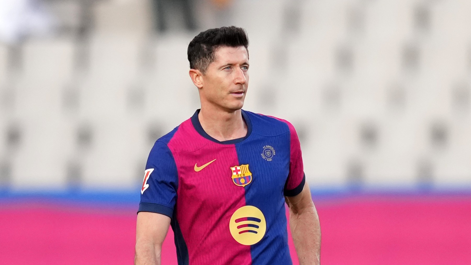 Lewandowski con el Barcelona.