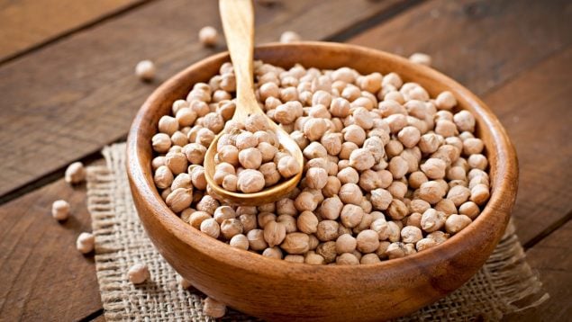 Garbanzos, alimentos, truco