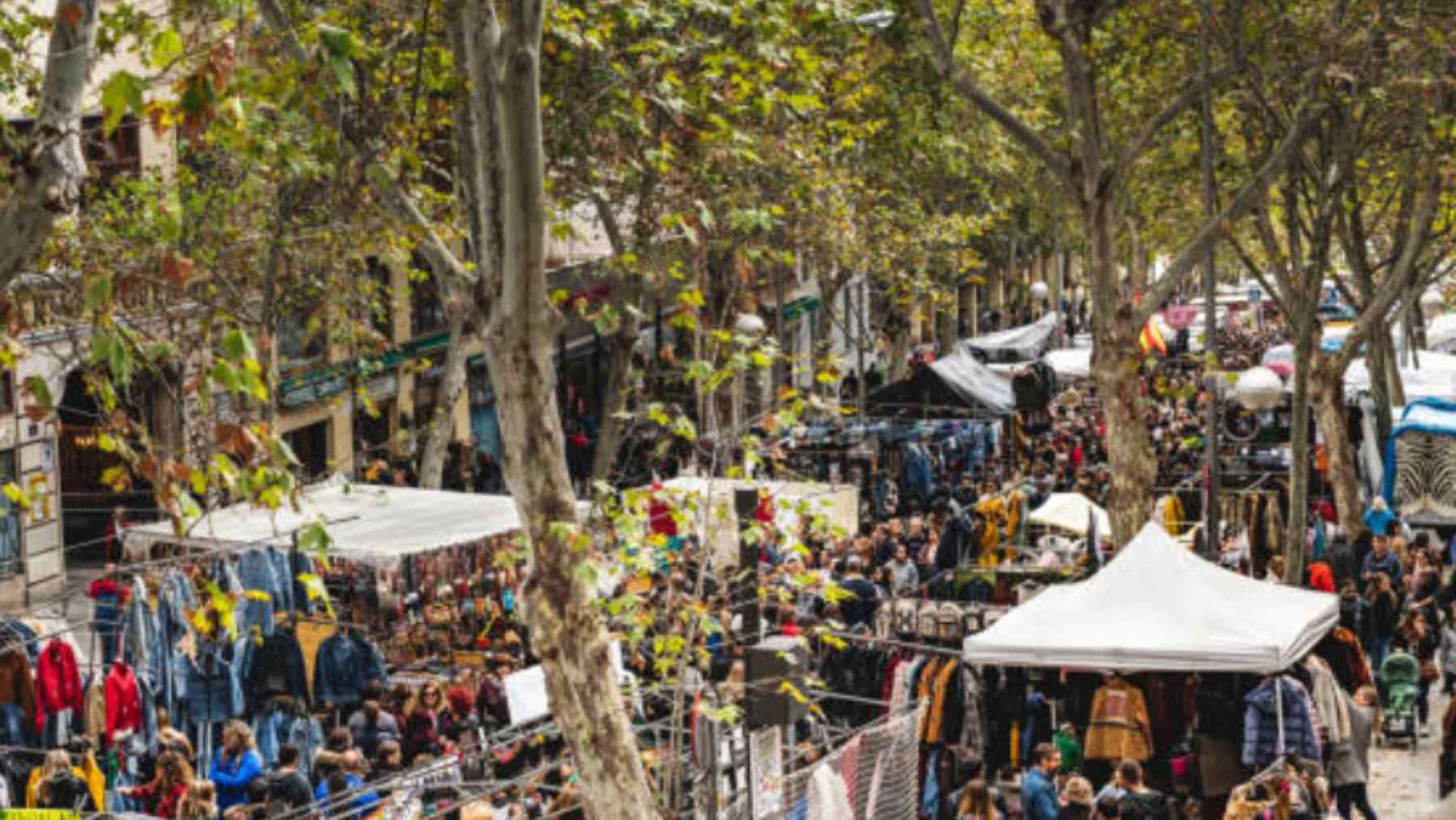 Mercadillo en Madrid.